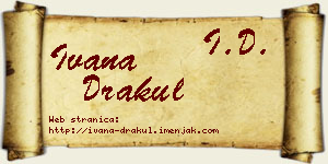 Ivana Drakul vizit kartica